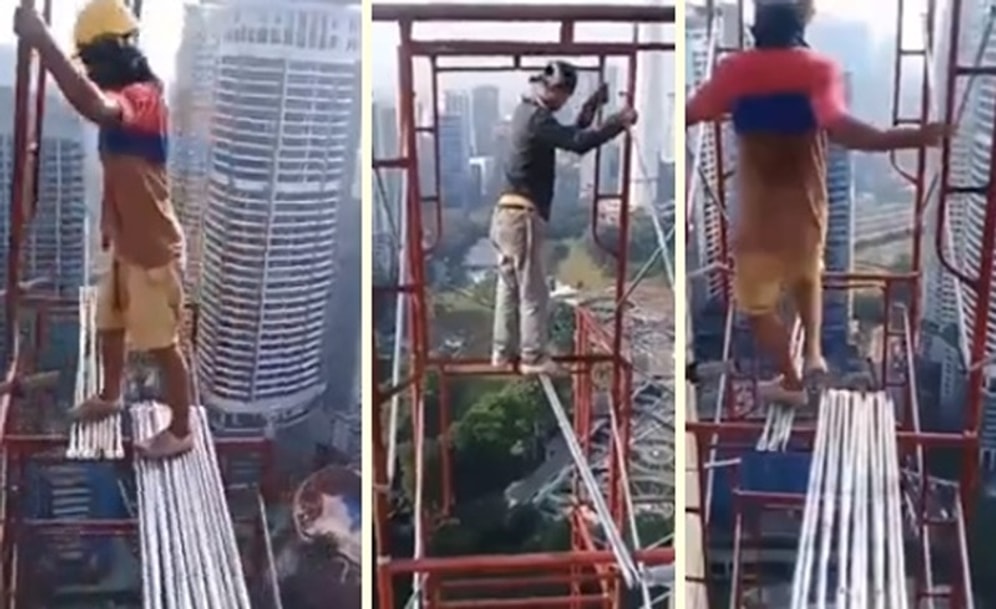 Yüzlerce Metre Yükseklikte Ölümle Dans Eden İnşaat İşçileri