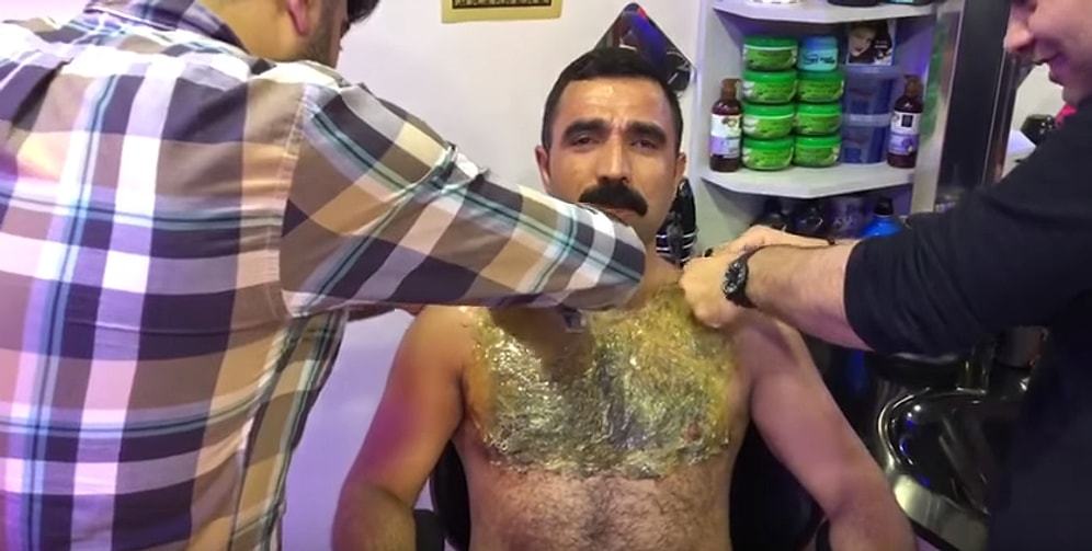 Ağda ile Göğüs Kıllarını Aldıran Emin Ağa