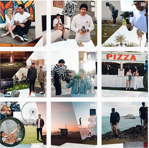 13. Все фотографии в Инстаграм-профиле Кейси Макперри связаны между собой таким образом: