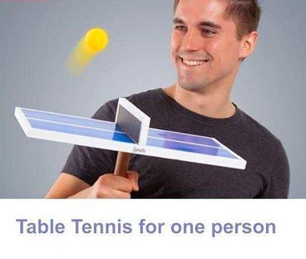 15. Yalnızlar için mini masa tenisi, gerçekten harika...