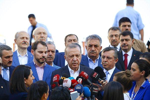 Cumhurbaşkanı Erdoğan ise "İbrahim Halil Yıldız'ın ağabeyini terör örgütü PKK, HDP öldürdü" dedi.