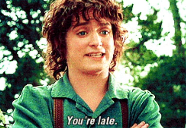 16. Когда вы опаздываете на сеанс примерно на час 👎