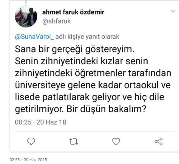 Prof. Özdemir, Twitter'da bir kullanıcıya verdiği yanıtta şu ifadeleri kullandı 👇