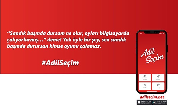 Adil Seçim, 24 Haziran Milletvekili ve Cumhurbaşkanlığı seçimlerinde kullanılabilecek