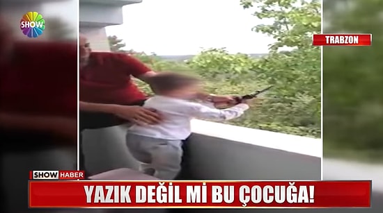Ağzında Emziği Olan Çocuğun Eline Silah Vererek Ateş Ettiren Maganda Baba