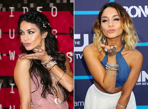 3. А вот Ванесса Хадженс любит раздавать воздушные поцелуи фанатам и прессе: