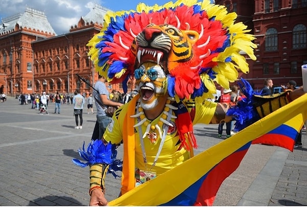 17. Яркий футбольный фанат из Колумбии