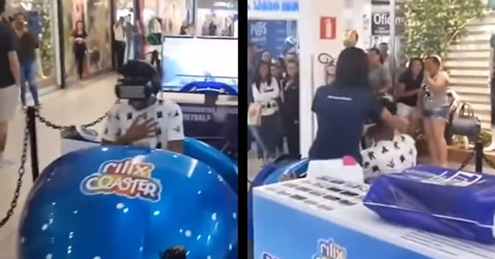 Sanal Gerçeklik Gözlüğüyle Roller Coaster Deneyimi Yaşayan Gencin Korkuyu İliklerine Kadar Hissettiği Anlar