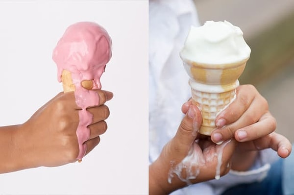 4. Облизывать с пальцев растаявшее мороженое: