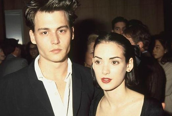 11. Джонни Депп и Вайнона Райдер в молодые годы