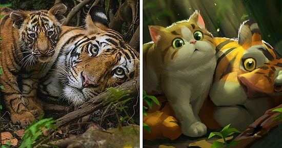 Художник превращает снимки National Geographic в рисунки, и результат просто восхитетелен