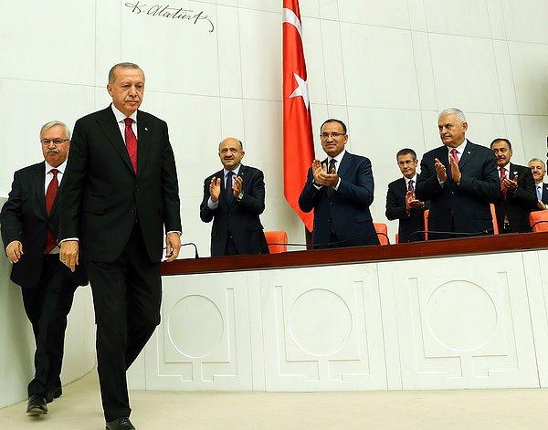 Erdoğan, Meclis çıkışı basın mensuplarının  "Size cumhurbaşkanı mı diyelim, başkan mı diyelim?" sorusuna, "Başkan diyebilirsiniz" yanıtını verdi.