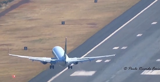 Saatte 65 Kilometre Hızla Esen Rüzgara Karşı Uçağı Başarılı Bir Şekilde Piste İndiren Yetenekli Pilot