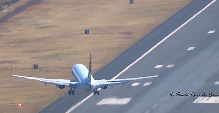 Saatte 65 Kilometre Hızla Esen Rüzgara Karşı Uçağı Başarılı Bir Şekilde Piste İndiren Yetenekli Pilot