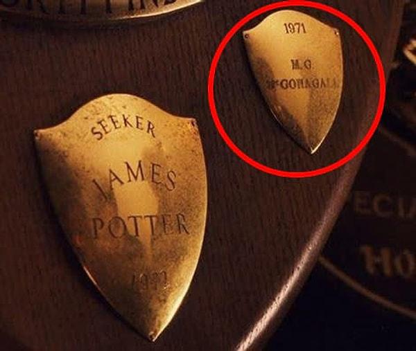 4. Felsefe Taşı filminde, Gryffindor Quidditch takımı plaketinde Harry'nin babasının yanı sıra bir başka tanıdık isim de vardı.