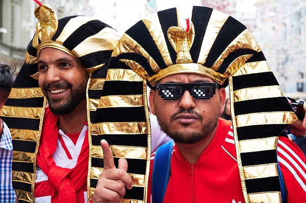 23. Фанаты перед первым матчем между Россией и Саудовской Аравией 14 июня в Москве.