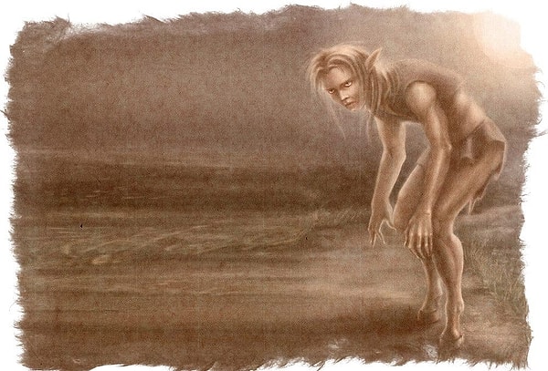 9. Оборотень Баггейн в фольклоре жителей острова Мэн может принимать человеческое обличье. По каким внешним признакам, кроме лошадиных копыт, его можно отличить от людей?