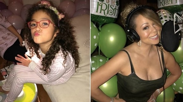 6. Мэрайя Кэри и её дочь Монро.