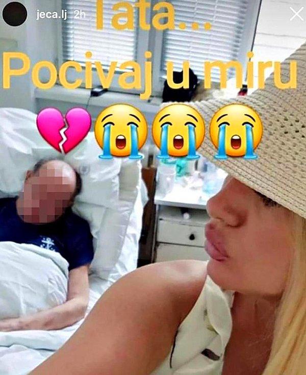 Sırp şarkıcı ve model olan Jelica Ljubicic, babasını kaybettikten sadece dakikalar sonra onun cansız bedeniyle çektiği fotoğrafı Instagram hesabında paylaştı.