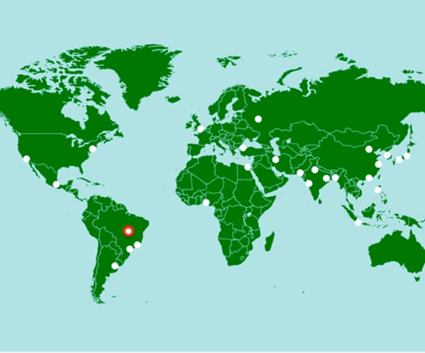 18. Какой город отмечен красным кружочком?