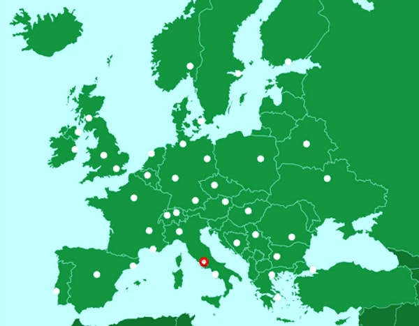 8. Какой город отмечен красным кружочком?