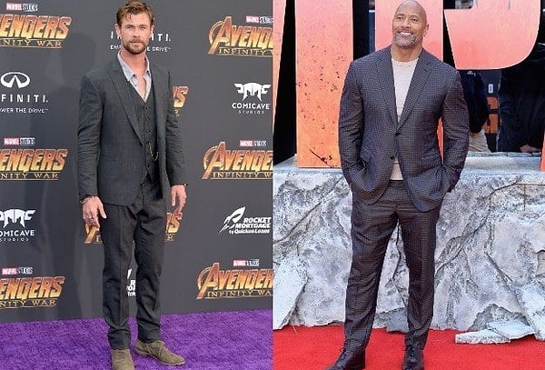 5. Что насчет роста этих мужественных актеров? Кто вымахал больше?