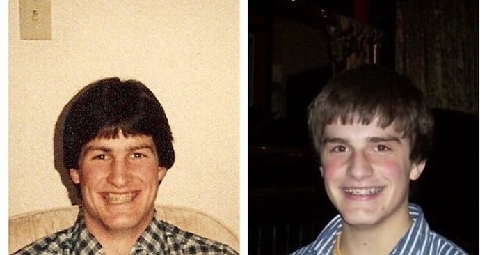 Чудеса генетики: фотографии людей, как две капли воды похожих на своих родителей