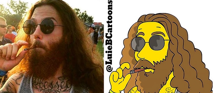 Иллюстратор превращает обычных людей в героев мультсериала "Симпсоны", и все в восторге!