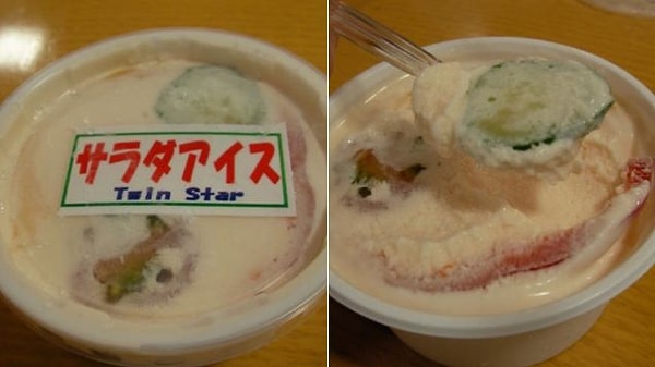 12. Мороженое с красным перцем и огурцом