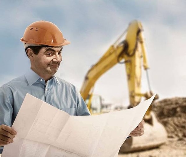 8. Мистер Бин проектирует дома