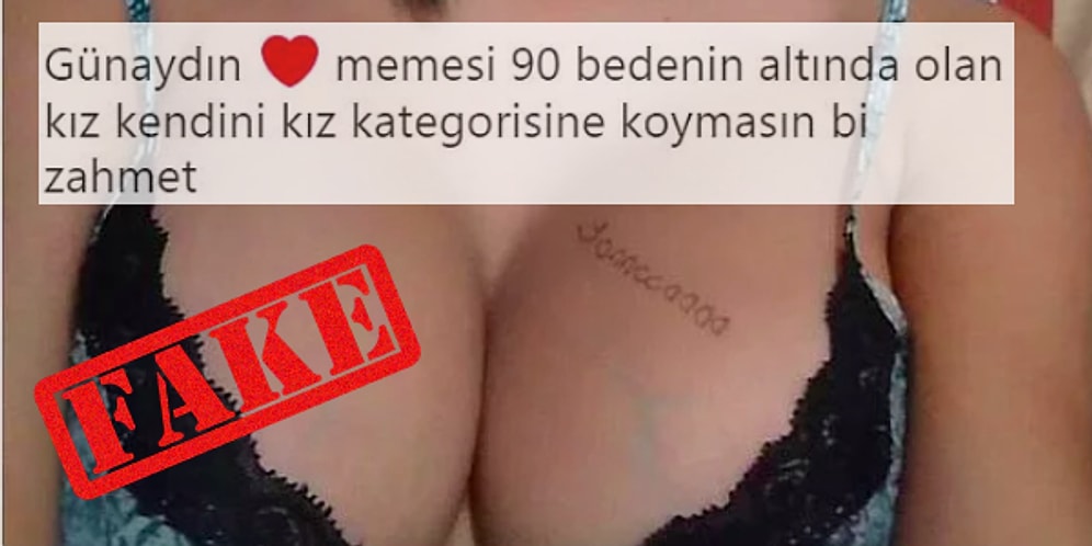 Bu Kez de Meme Çaldılar! 'Memesi 90 Bedenin Altında' Olanlara Laf Atan Twittercı Fake Çıktı