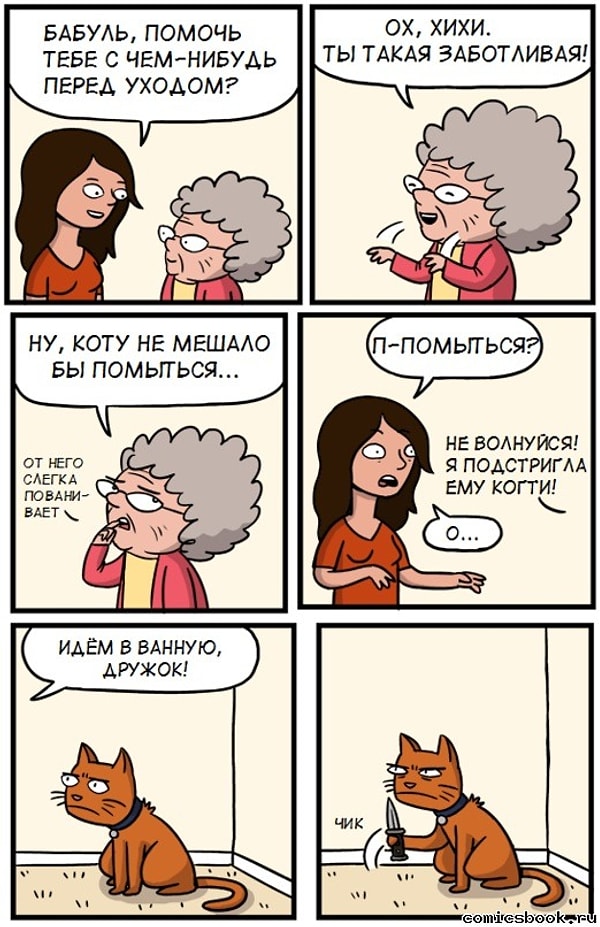 10. Каждый раз, когда пытаешься искупать кота