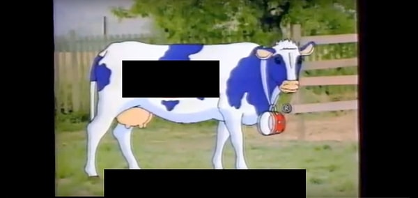 10. Что написано на боку у коровы?