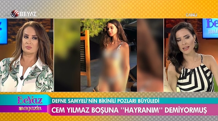 Beyaz TV, Düzgün Fiziği İle Düşman Çatlatan Defne Samyeli'nin Bikinili Fotoğraflarını Sansürledi