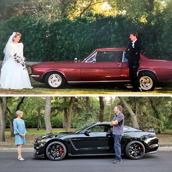 2. Милая пара, возродившая момент со своей свадьбы в ее 25-ую годовщину!