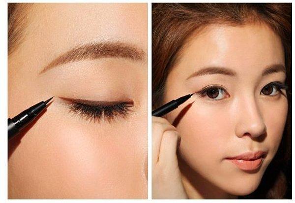 12. Düşük göz kapaklarınız varsa ince ve çekik, büyük göz kapaklarınız varsa kalın eyeliner kullanın.