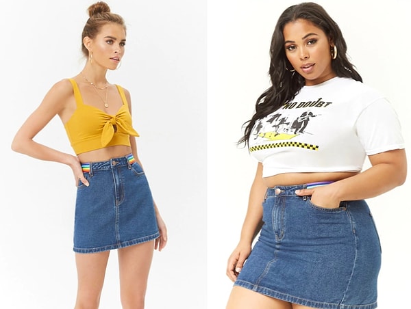 24. Джинсовая юбка - отличная базовая вещь для девушек, более женственная, нежели джинсы.