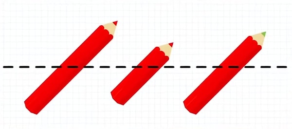 5. Отлично! Пока все идет лучше некуда :) А теперь такой вопрос. Вы согласны, что карандаш посередине самый длинный?