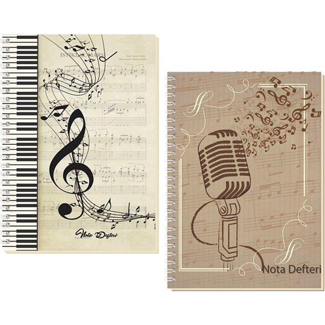 9. Hazır Resim Dersi demişken, müzik dersi için de gerekli olan nota yazımlı defter: