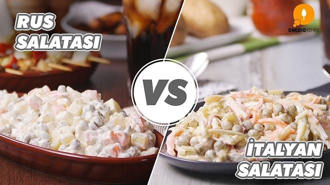 Her Zaman Karıştırılan Ama Çok Sevilen İki Lezzet: Rus Salatası vs İtalyan Salatası Nasıl Yapılır?