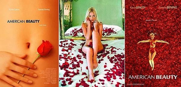 40. "Amerikan Güzeli"nin soldaki ikonik posterinde sağdaki posterde bulunan Mena Suvari'nin olduğu düşünülse de, Chloe Hunter adlı bir modelin vücudu bulunur.