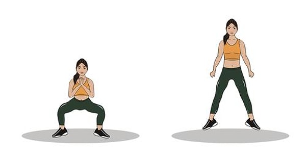 2. Присед с прыжком