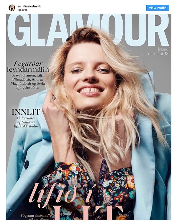 3. Наталья Седмяк (Natalia Siodmiak) и ее блистательная улыбка на обложке Glamour.