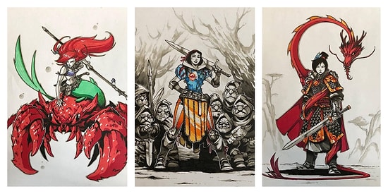 Диснеевский феминизм: Художник представил принцесс Диснея в образах смелых воительниц