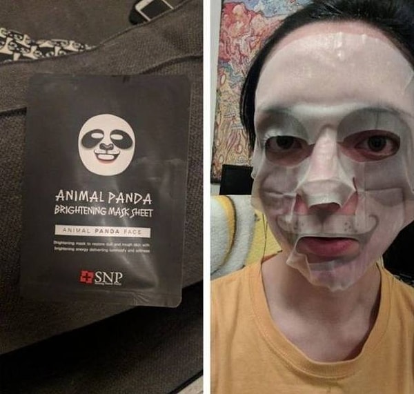 20. Мое лицо по утрам и то больше похоже на панду, чем эта маска