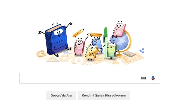 Google, yeni eğitim-öğretim yılının başlaması ile birlikte bugüne özel bir doodle hazırladı.