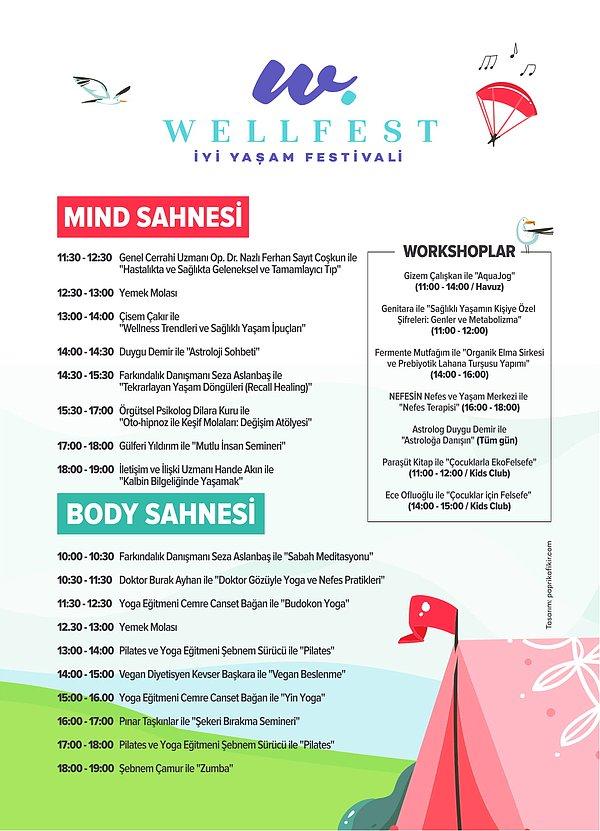 İşte 22 Eylül'de Bodrum'da gerçekleşecek Wellfest'in detaylı programı 👇