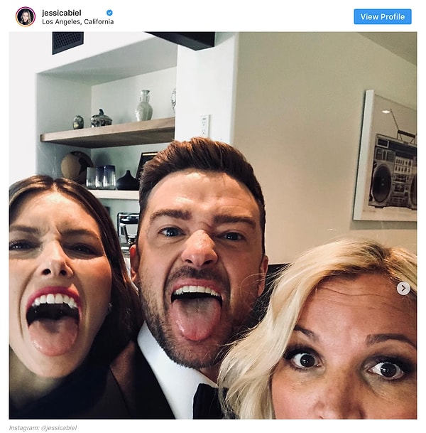 7. Джессика Бил и Джастин Тимберлейк сбрасывают стресс перед выходом на красную дорожку!