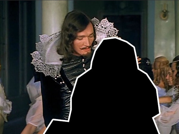 6. Кого вырезали из кадра фильма "Д`Артаньян и три мушкетера"?