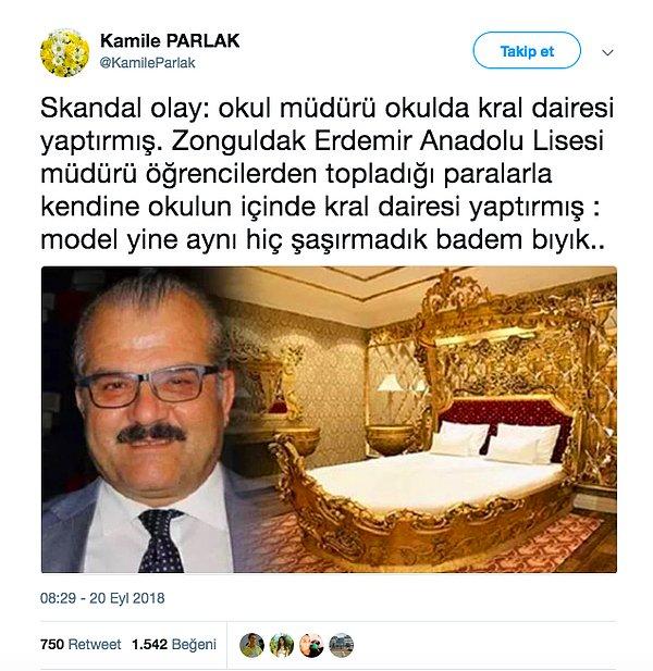 7. "Fotoğrafın Zonguldak’taki okul müdürüne ait “kral dairesini” gösterdiği iddiası."